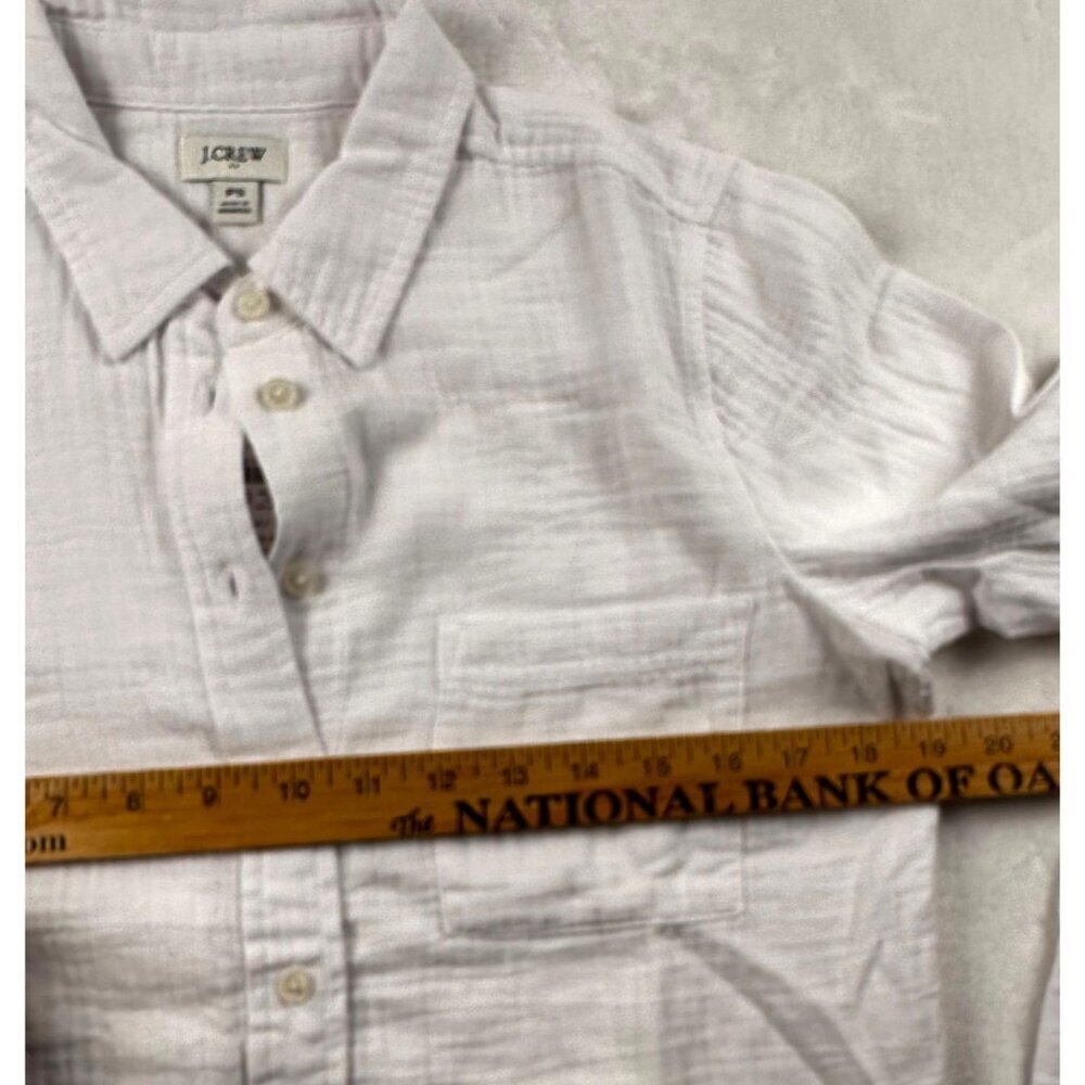 J.CREW Womens Classic Shirt Sz PS Garcon in cotton-Linen Gauze Botton-up Casual - Picture 10 of 12